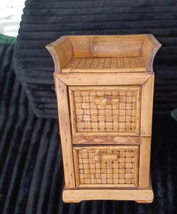 Pier1 imports- Bamboo Wicker Small Cabinet with Drawers