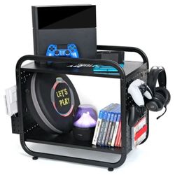 Gaming Station Organizer, Metal Game Controller Holder