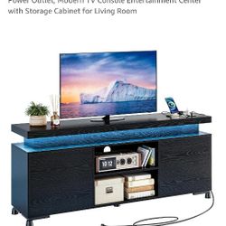 New In The Box Tv Stand With LED lights & Storage