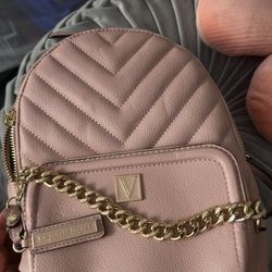  pink victoria’s secret small backpack/black backback