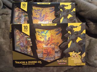 Pokemon Tag Team Pikachu Zekrom GX Premium Collection Boxes