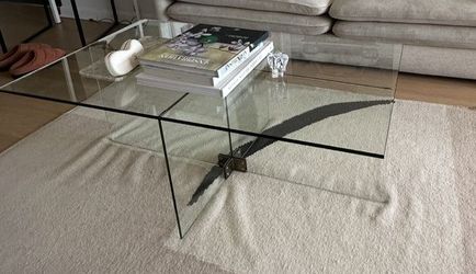 West Elm Glass Coffee Table