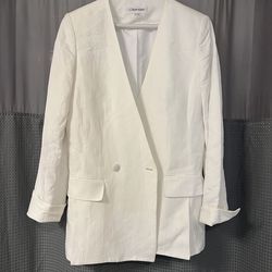 Calvin Klein White Summer Jacket. Size 8.