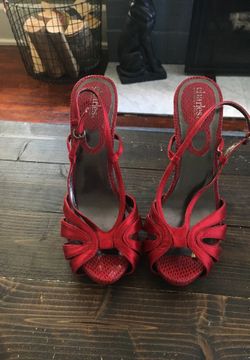 Charles David red VALENTINES heels - size 8 1/2