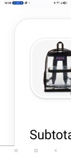 Clear Jansport backpack