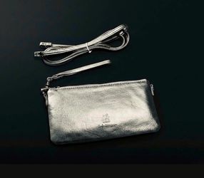 Safe Keeper Metallic Silver 2-in-1 Convertible Crossbody Purse