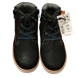 NEW $40 Boy’s Jumping Beans Black Faux Suede Zip Up Ankle Boots - Size 10T