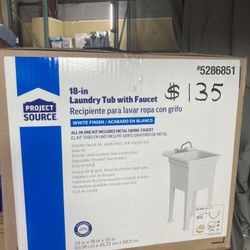 18in Laundry Tub With Faucet