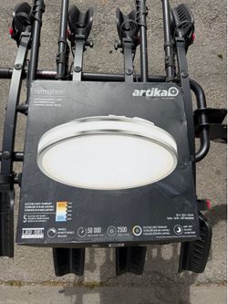 Artika Hemisphere 15 in. LED flush mount light in Brushed Nickel finish.