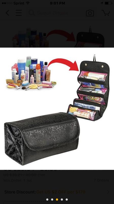 Cosmetic bags, roll and go