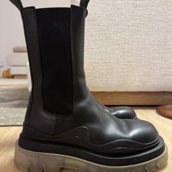 Bottega Veneta Women Leather Chelsea Boots- Size 8 (IT 38)