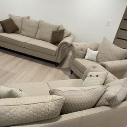 Sofa Set, Sofa, Loveseat, Armchair