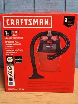 Craftsman 3-Gallon Wet/Dry Shop Vac with Accessories -BRAND NEW