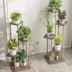 🌿 4-Tier Tall Bamboo Plant Stand – Nordic Style Corner Display Rack