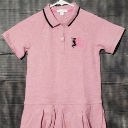 Burberry Girls  Pale Pink Melange  Mollyanna polo Dress  youth size  12y