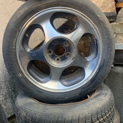 Ford MUSTANG (1(contact info removed)) 17x8 Aluminum Alloy Machined with Charcoal 5 Spoke