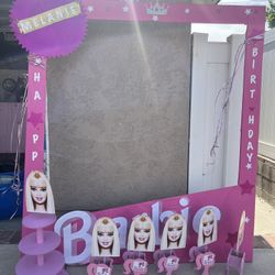 Barbie Cupcake Tower , Backdrop And Centerpieces 