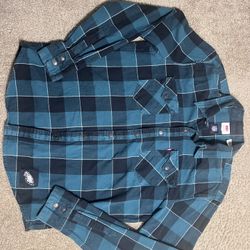 `NFL PHILADELPHIA EAGLES LEVI'S MENS TWILL PLAID SHIRT