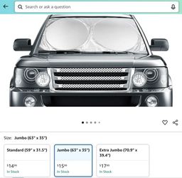 Jumbo Car Windshield Covers