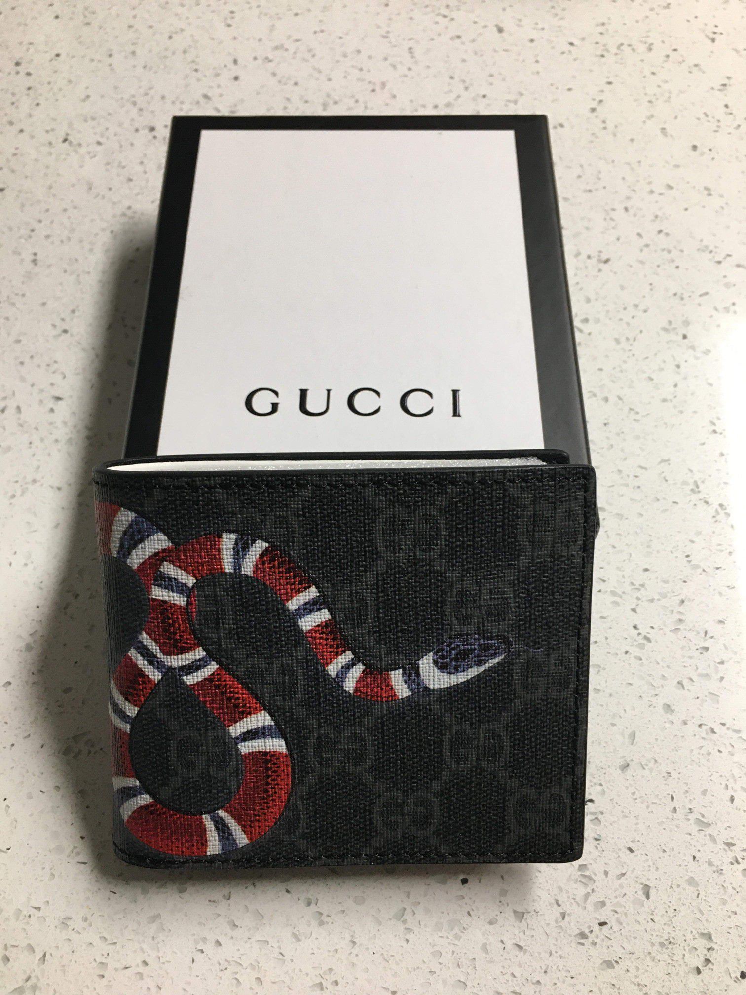 Gucci web GG compact wallet Red Snake canvas