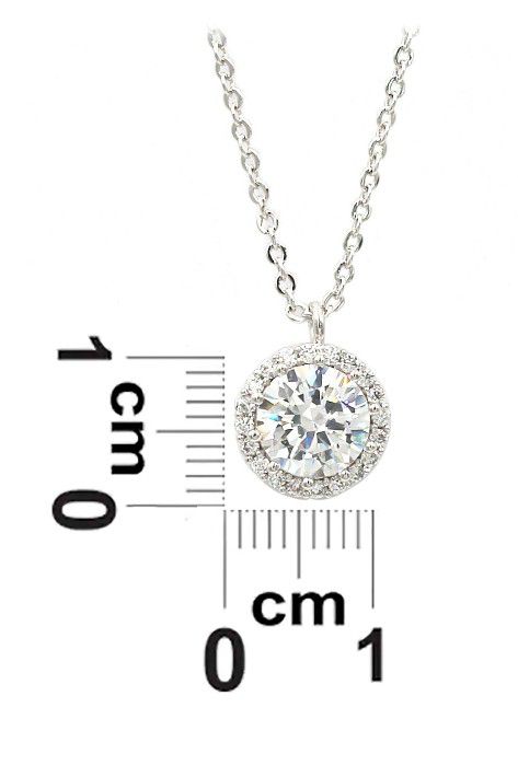 Sterling silver flashing crystal necklace