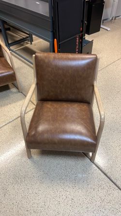 Caramel Faux leather chair