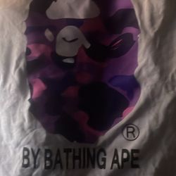 Bape Tee Shirt Camo White/Purple