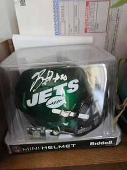 Autographed New York Jets Riddell Mini Helmet