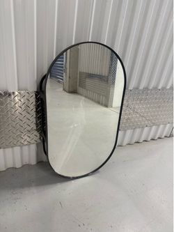 Metal Oval shelves mirror
