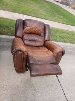 Leather recliner.