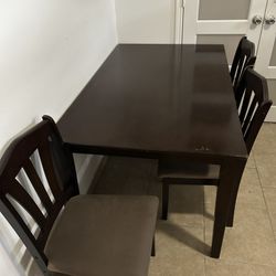 Dining table and chairs