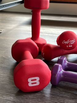 Neoprene Dumbbell Set – 2 lb, 3lb, 5 lb,  and 8 lb