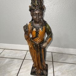 Chinese Sancai-Glazed Stoneware Guanyin - 19th Century