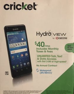 Cricket Hydro View Kyocera Wifi Family Phone New