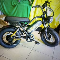 MOPED E BIKE PEAK 1000W-25MPH-70 MILES(PAS)NFC &PASWORD UNLOCK-LONG SEAT. BATTERY 48V 15.6Ah. TIRES 20x4 FAT TIRE.7-SPEED SHIMANO GEAR