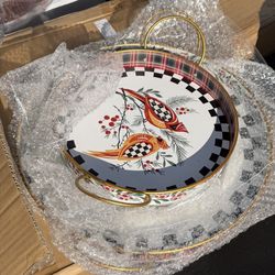 MacKenzie- Childs Set of 2 Serving Trays