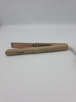 Abner Mini Pro EPS9038 Flat Iron 8" Ceramic Hair Straightener Beige Easy Travel