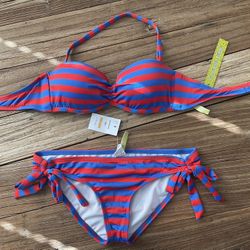 New Gianni Bini Retro Bikini Swim Set Small