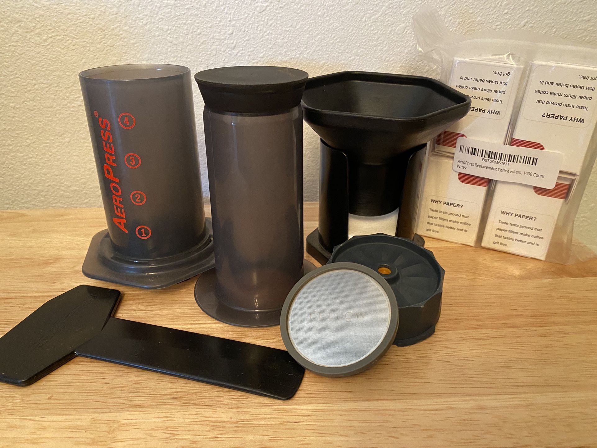 Aeropress, aeropress accessories as well as other coffee items