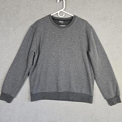 Eddie Bauer Fleece Lined Crew Neck Sweatshirt Men’s Gray Large