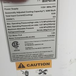 G E 6100 btu portable Air