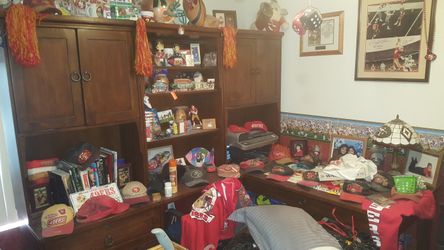 Double Desk and shelves