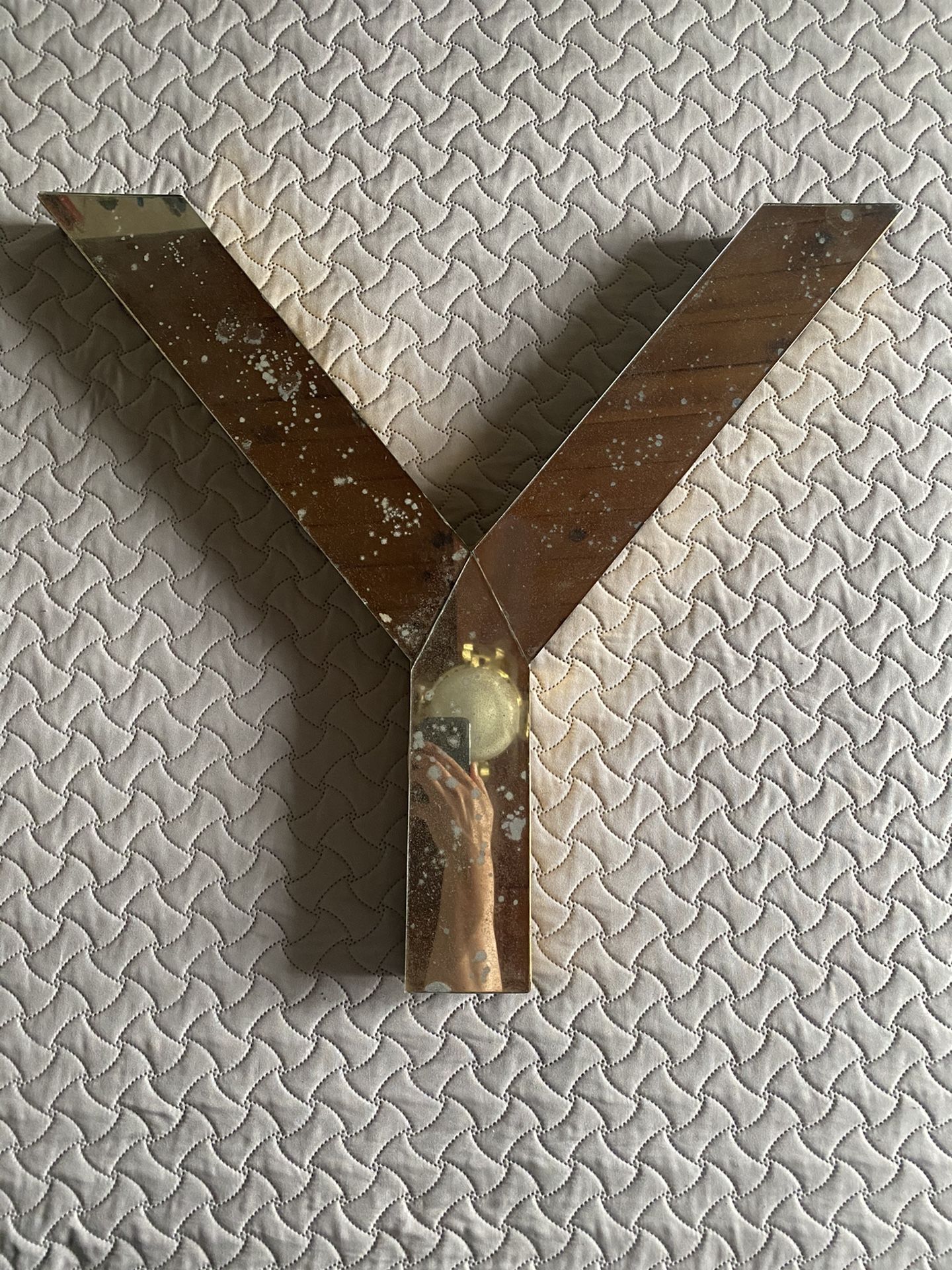 Restoration Hardware “Brass & Mercury Glass Y”