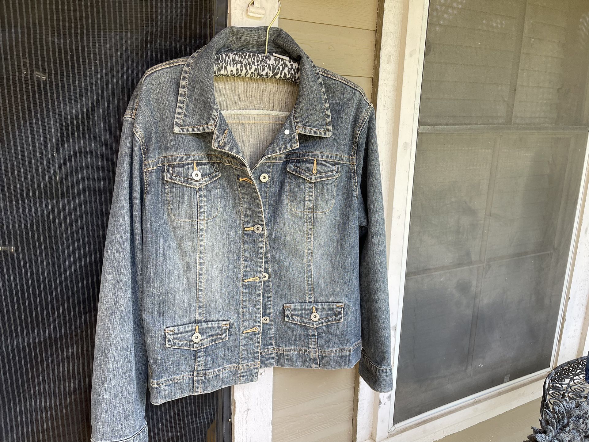 Chicos Blue Jean Jacket