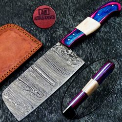 Handmade Damascus Steel Chef Cleaver