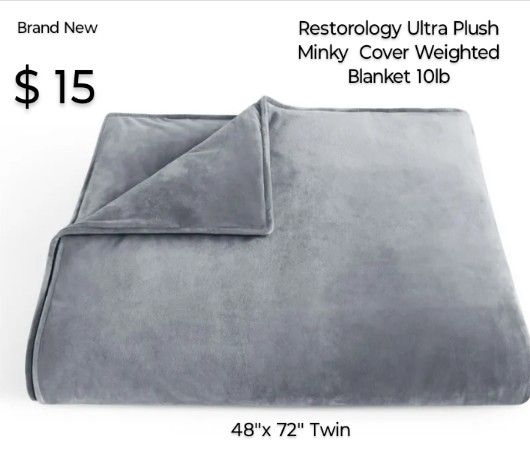 Restorology Ultra Plush Minky Cover Weigthed Blanket 10 Lb