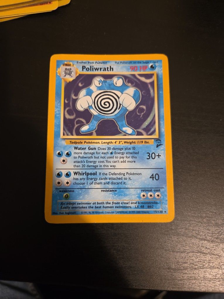 Poliwrath Holo Pokémon Card 