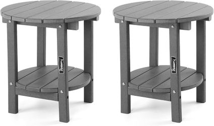 2 Outdoor Adirondack Side Tables