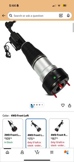 Front Left and right Air Suspension Strut Shock Absorber for Mercedes-Benz S-Class W221 S550 S450 S350 CL-2013 4MATIC AWD Replacement Air Susp