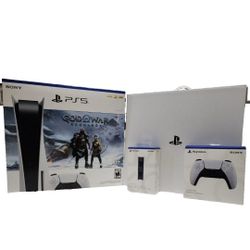 Sony Playstation PS5 CONSOLE Disc Ragnarök White 825GB Bundle Remote CFI-1215A